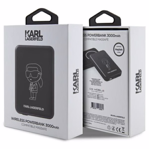 Karl Lagerfeld Ikonik MagSafe 5W 3000mAh Inductive Akupank - must