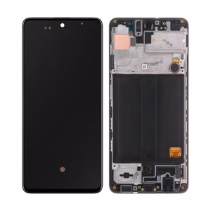 LCD screen Samsung A515 A51 with touch screen and frame original Black (service pack)