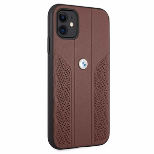 BMW Leather Curve perforeeritud ümbris iPhone 11 / Xr jaoks - punane