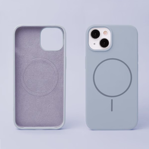 Silicone Thin Mag ümbris jaoks iPhone 15 Pro Max 6,7" light sinine