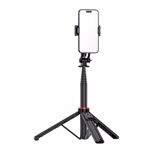 Selfipulk WC1Y2S 1.3m alumiiniumisulamist teleskoopstatiiv telefonihoidikuga - must