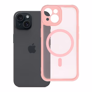 FULL MATTE MAG COVER Ümbris compatible with MagSafe jaoks IPHONE 15 jasny różowy