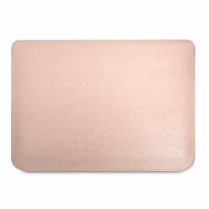 Guess Saffiano Triangle Logo ümbris jaoks a 16" laptop - roosa