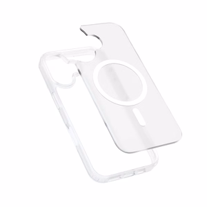 Crong Hybrid Matte Magnetic MagSafe ümbris seadmele iPhone 17, valge