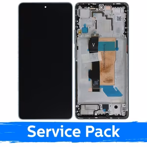 LCD ekraan ühilduv Xiaomi Poco F5 5G raamiga / valge / (Service Pack)