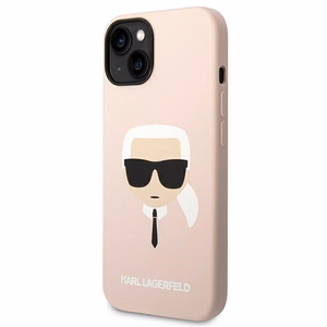 Karl Lagerfeld KLHMP14SSLKHLP iPhone 14 6.1 "hardcase light roosa / light roosa Silicone Karl`s Head Magsafe