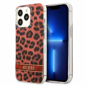 Guess GUHCP13LHSLEOR iPhone 13 Pro / 13 6.1" punane/punane kõvakott Leopard