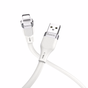 USB kaabel Hoco U72 Lightning 1.2m silicone valge