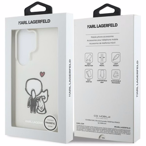 Karl Lagerfeld ümbris IML Karl ja Choupette MagSafe Samsung Galaxy S26 Ultra jaoks läbipaistev