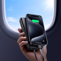 Joyroom JR-PBF19 22.5W 10000mAh Powerbank kahe sisseehitatud kaabliga - must