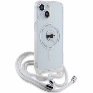 Karl Lagerfeld Crossbody IML Karl Head MagSafe ümbris jaoks iPhone 15 / 14 / 13 - läbipaistev