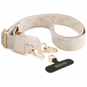 Guess 4G Big Rhinestone Triangle Strap MagSafe ümbris + rihm Samsung Galaxy S26 Ultra roosa