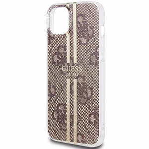 GUESS чехол для IPHONE 15 Plus GUHCP15MH4PSEGW (4G Gold Stripe) коричневый