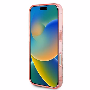 Guess IML Flower & Tonal Circle MagSafe iPhone 16 Plus Ümbris - roosa