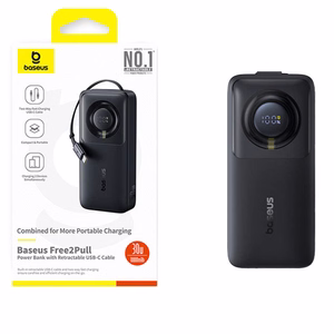 Внешний аккумулятор Baseus OS Free2Pull 10000mAh 30W +кабель (чёрный)
