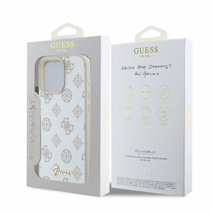 Guess Peony Script Logo MagSafe iPhone 16 Pro Ümbris - valge