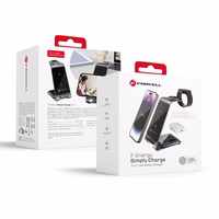 Juhtmevaba laadija Forcell F-Energy 3in1 Simply Charge aluminium compatible with Apple Watch and Samsung Watch hall