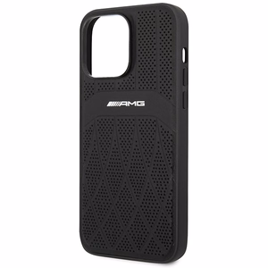 AMG AMHMP14XOSDBK iPhone 14 Pro Max 6.7" чёрный/чёрный хардкейс Leather Curved Lines MagSafe