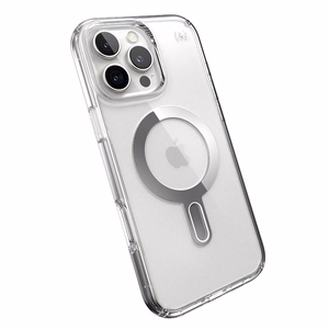 Speck Presidio Perfect-Clear MagSafe'i ja ClickLocki toega ümbris iPhone 16 Pro Max-le, Clear/Chrome