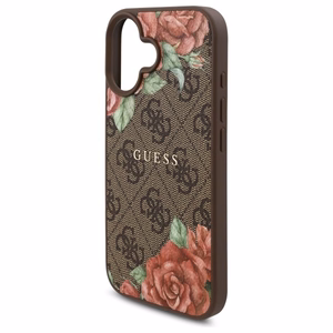 Guess GUHMP16SP4ROPEMCW iPhone 16 6.1" brown/brown hardcase 4G Flowers Print MagSafe