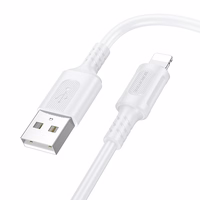 Borofone Kaabel BX111 Feliz - USB to Lightning - 2,4A 1 metre valge