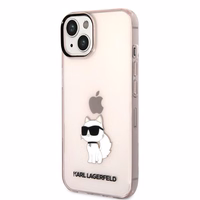 Karl Lagerfeld Ikonik Choupette ümbris jaoks iPhone 14 - roosa