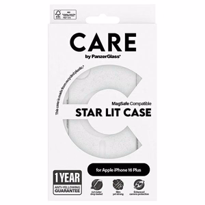 CARE by PanzerGlass Flagship Star Lit Ümbris iPhone 16 Plus 6.7" valge/valge MagSafe 1343
