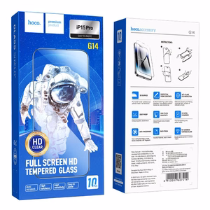 Karastatud klaas to iPhone 15 PRO Hoco HD 5D Guardian shield 10 pcs G14 must