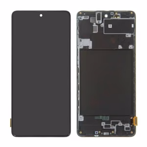 LCD Ekraan Ühildub Samsung A715 A71 Must koos frame HQ