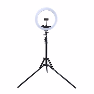 LED Ring Lamp 34.5cm koos Tripod Alus up to 1.85m, Mirror, Phone Clamp, USB