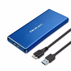 Qoltec 51832 M.2 SSD Korpus SATA NGFF USB 3.0 5Gb/s 2TB Sinine