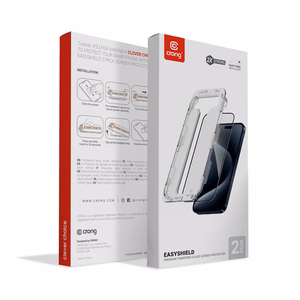 Crong EasyShield 2-Pack karastatud ekraanikaitseklaasid seadmele iPhone 16 / 15, 2 tk