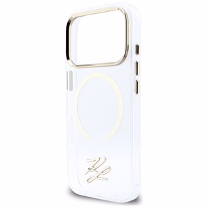 Karl Lagerfeld IML KL Script Logo MagSafe Ümbris for iPhone 17 Pro - Clear