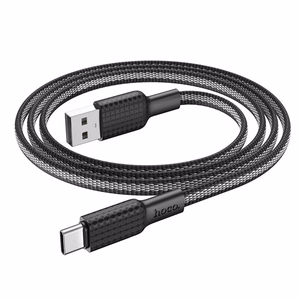 Кабель USB A - USB C Hoco 3A 1 m X69 чёрно-белый