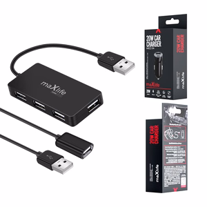 Maxlife Home Office USB 2.0 hub USB - 4x USB 0,15 m must + cable 1,5 m
