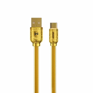 WEKOME WDC-161 Sakin Series - USB-A kuni USB-C kiirlaadimis 6A kaabel 1 m (kuldne)