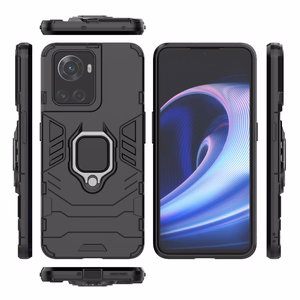 Ring Armor soomustatud hübriidkate + magnetiline hoidja OnePlus Ace'ile must