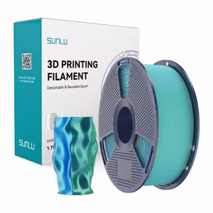 Sunlu PLA+ Silk kahevärviline filament (sinine-roheline)