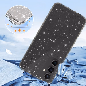 Crystal Glitter Ümbris jaoks Samsung Galaxy S23 FE Hõbedane
