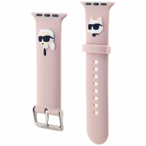 KARL LAGERFELD RIHM KLAWMSLKCNP APPLE WATCH 38/40/41MM ROOSA/ROOSA RIHM 3D RUBBER KARL&CHOUPETTE HEADS