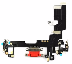 Painduv kaabel iPhone 14 laadimispesa mikrofoniga punane originaal