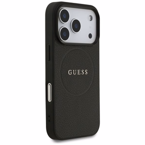 Guess Grained Ring MagSafe ümbris jaoks iPhone 17 Pro - must