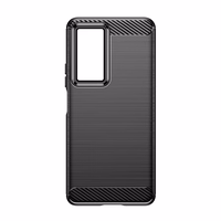 Carbon Case for Xiaomi Poco F4 5G paindlik silikoonist süsinikkate must