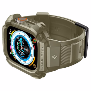 Spigen Rugged Armor Pro - rihm koos ümbrisega Apple Watch Ultra 49 mm (Vintage Khaki)