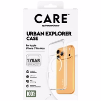 CARE by PanzerGlass Flagship Urban Explorer Ümbris w. Valge MagSafe jaoks iPhone 17 Pro Max - Läbipaistev