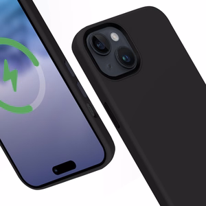Crong Color Cover LUX Magnetic ümbris seadmele iPhone 15 Plus, MagSafe'iga ühilduv, must