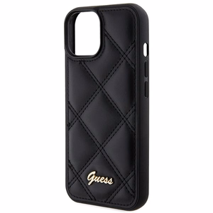 Guess Quilted Metal Logo ümbris jaoks iPhone 15 - must