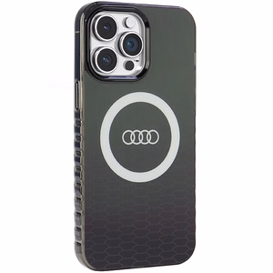 Audi IML Big Logo MagSafe ümbris jaoks iPhone 14 Pro Max - must