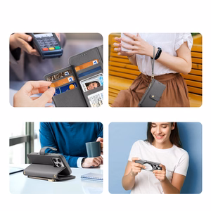 Dux Ducis Lawa Leather Ümbris jaoks iPhone 16 Pro Max with Detachable Magnetic Wallet - Hall