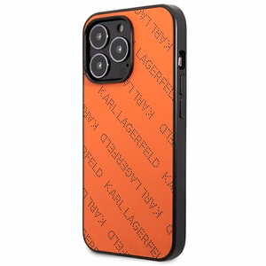 Karl Lagerfeld Perforated Allover iPhone 13 Pro Max 6.7" Ümbris - oranž
